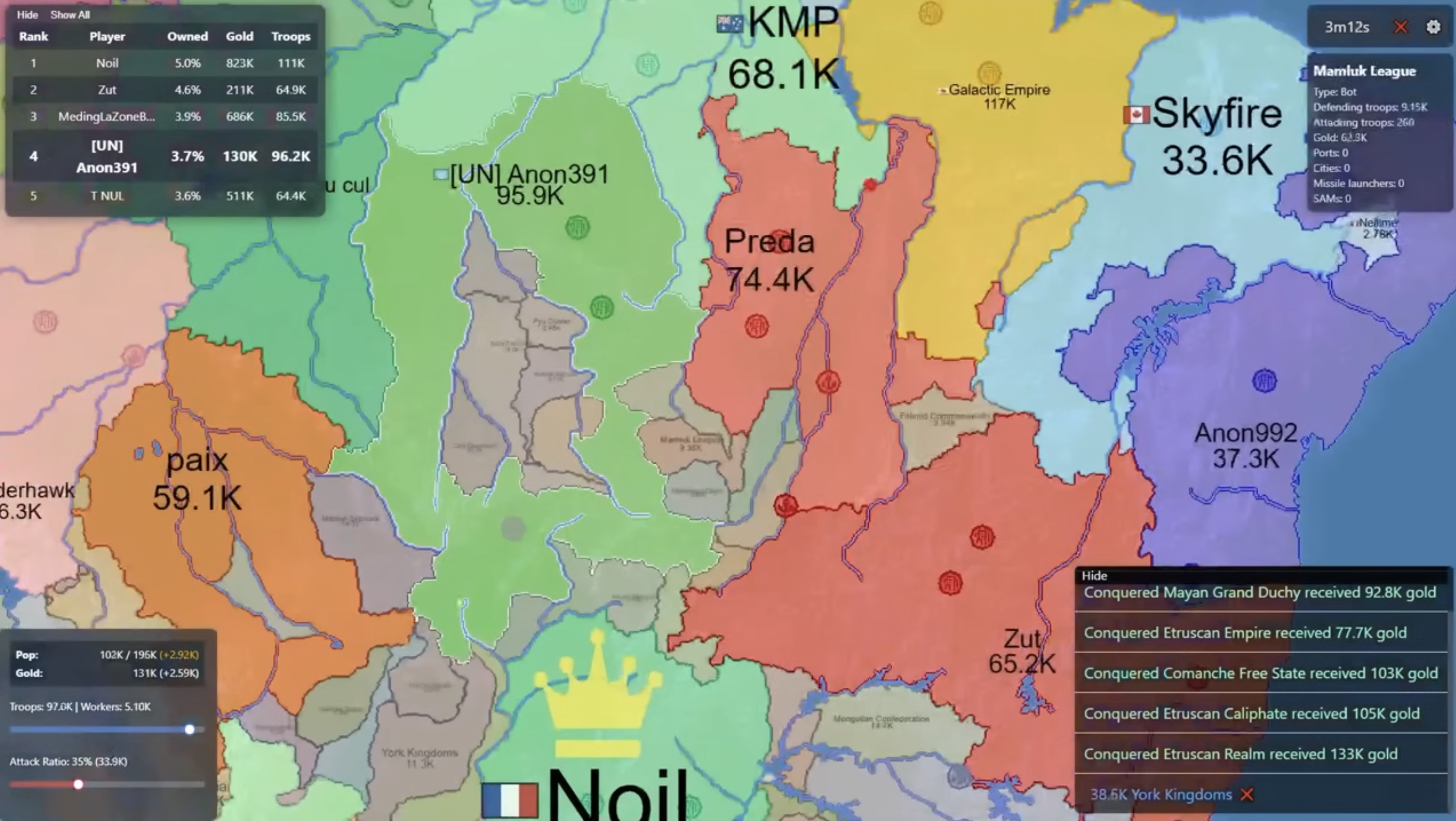 FrontWars Game Combat Guide: Visual representation of the Naval Instakill Rule, showing a Warship destroying a Transport in one hit.